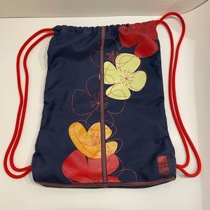 Adorable drawstring Nike blue with flowers backpack
